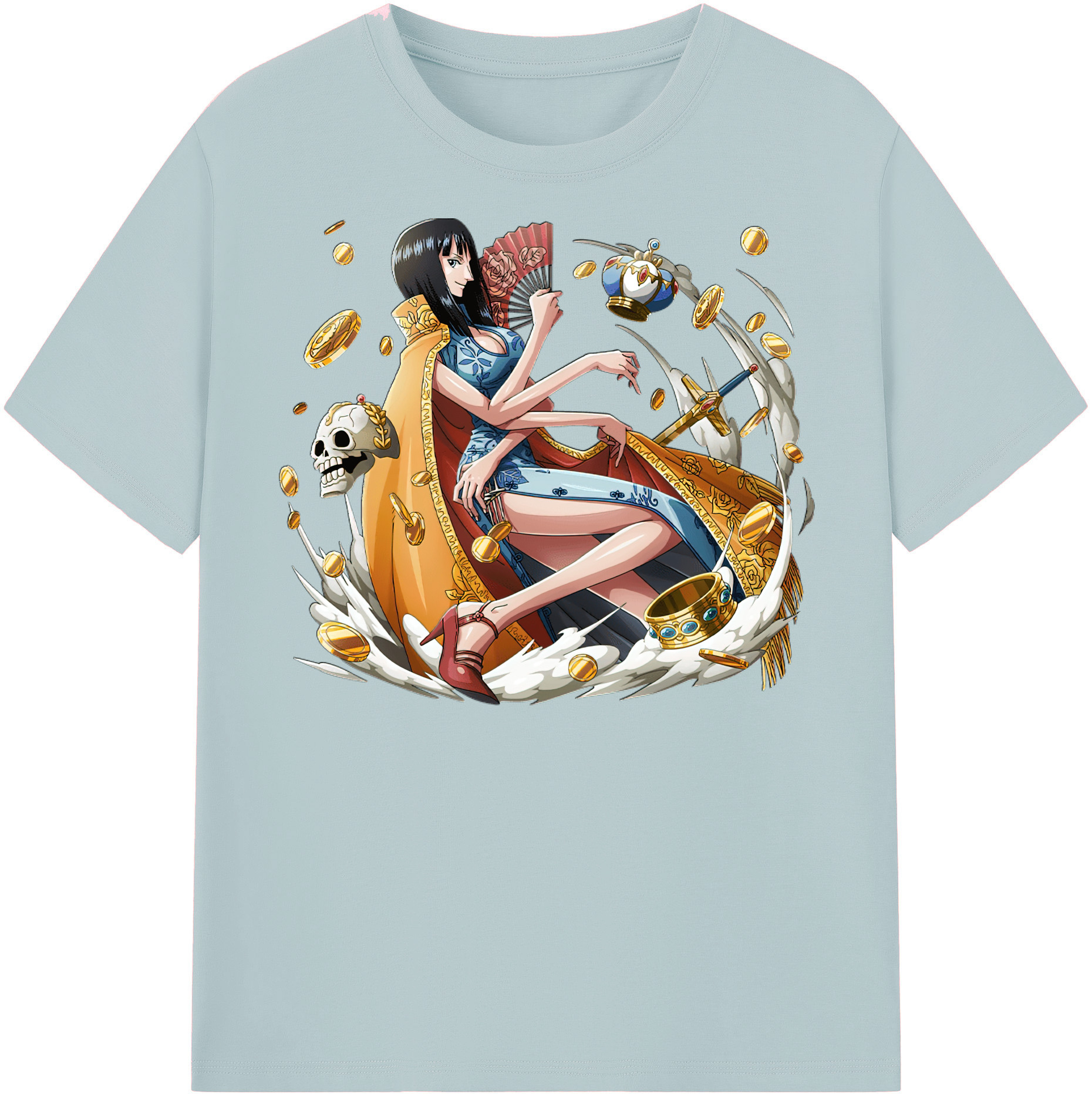 ワンピース ニコ・ロビン ONE PIECE Nico Robin 綿100％半袖Tシャツ（フロントプリント）